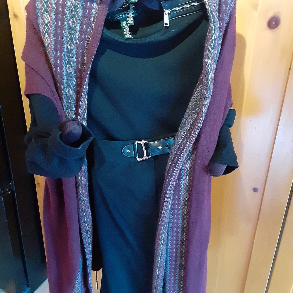 Long sweater vest poncho style